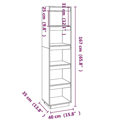 Book Cabinet/Room Divider Honey Brown 40x35x167 cm