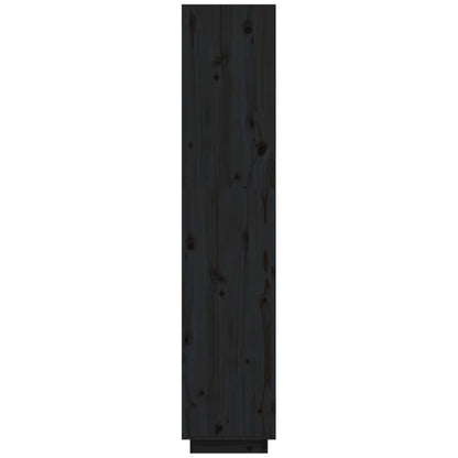 Book Cabinet/Room Divider Black 40x35x167 cm Solid Wood Pine