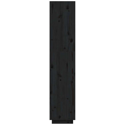 810858 vidaXL Book Cabinet/Room Divider Black 40x35x167 cm Solid Wood Pine