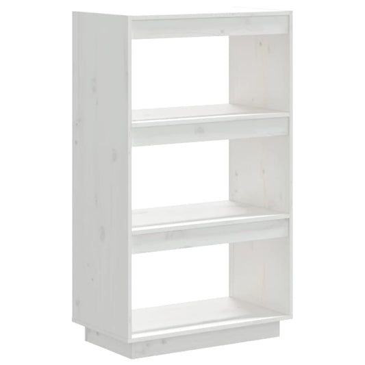Book Cabinet/Room Divider White 60x35x103 cm Solid Wood Pine