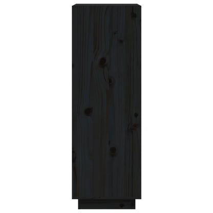 Book Cabinet/Room Divider Black 60x35x103 cm Solid Wood Pine