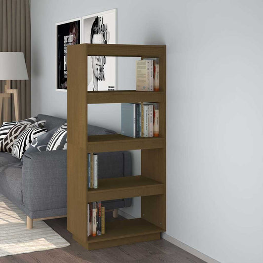 Book Cabinet/Room Divider Honey Brown 60x35x135 cm Solid Wood Pine