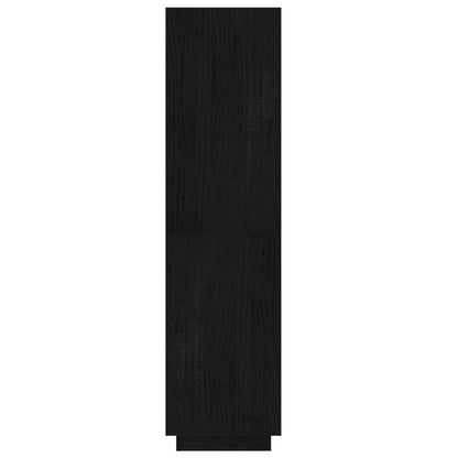 Book Cabinet/Room Divider Black 60x35x135 cm Solid Pinewood