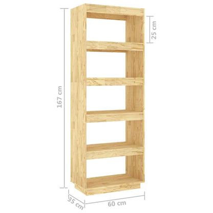 Book Cabinet/Room Divider 60x35x167 cm Solid Wood Pine