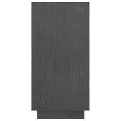 Book Cabinet Grey 80x35x71 cm Solid Pinewood