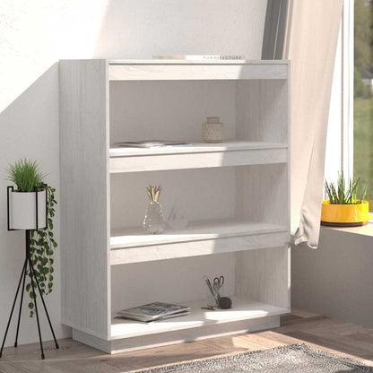 Book Cabinet/Room Divider White 80x35x103 cm Solid Wood Pine