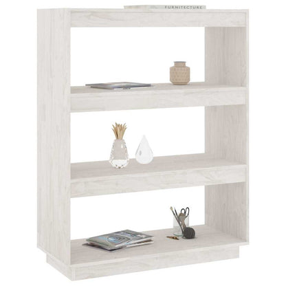 Book Cabinet/Room Divider White 80x35x103 cm Solid Wood Pine