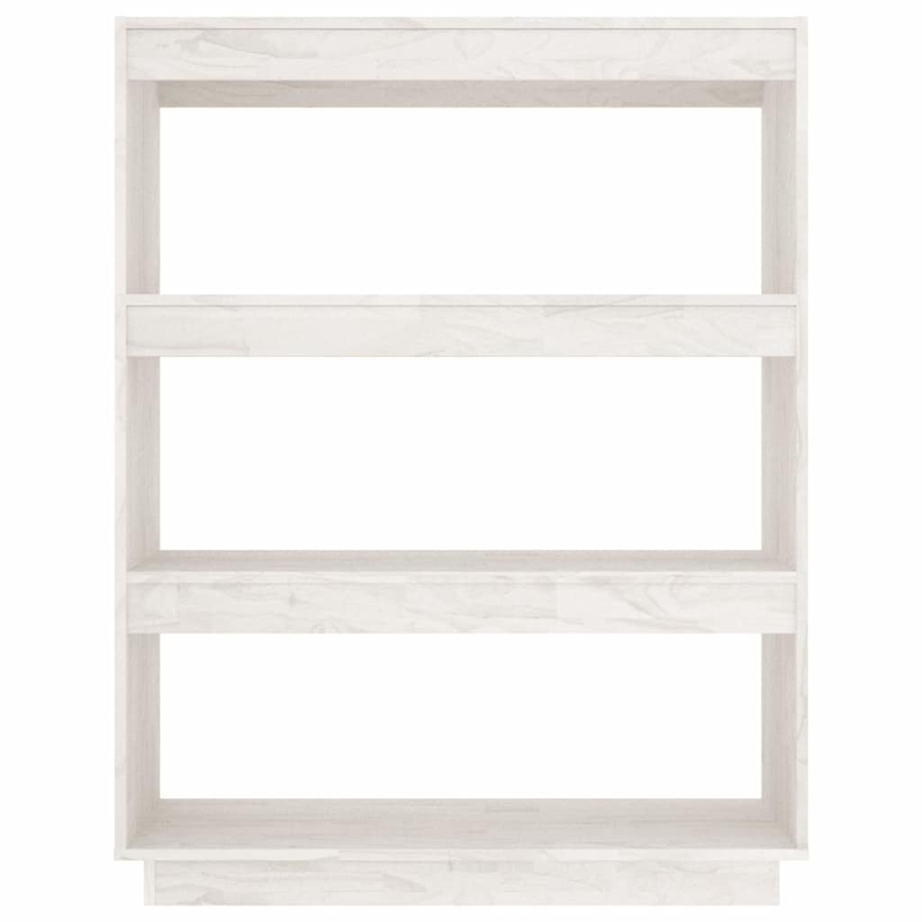Book Cabinet/Room Divider White 80x35x103 cm Solid Wood Pine