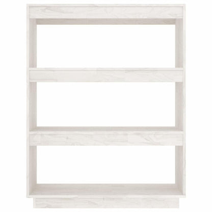 Book Cabinet/Room Divider White 80x35x103 cm Solid Wood Pine