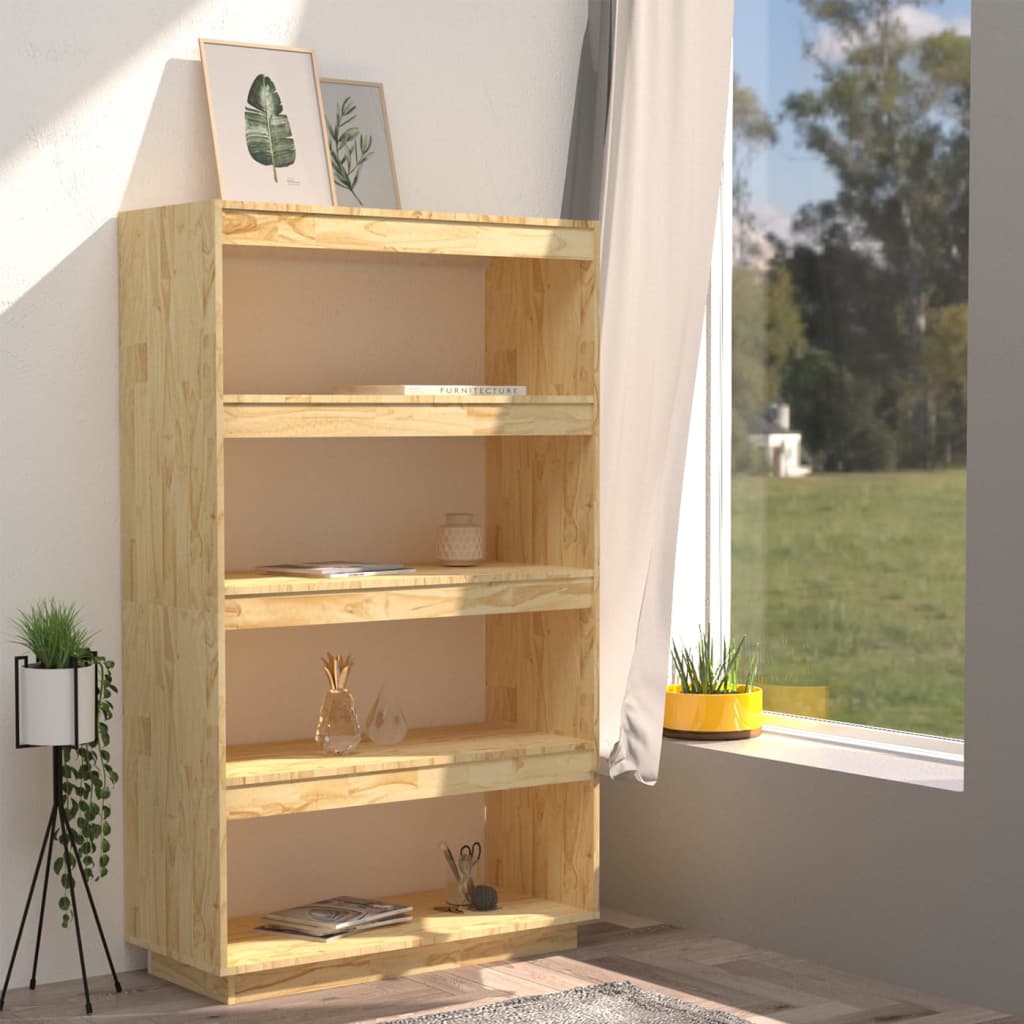 Book Cabinet/Room Divider 80x35x135 cm Solid Wood Pine