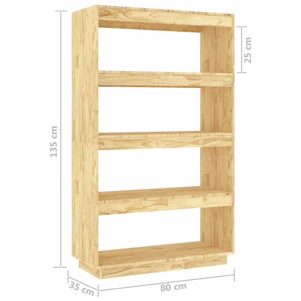 Book Cabinet/Room Divider 80x35x135 cm Solid Wood Pine