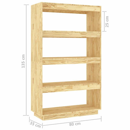 Book Cabinet/Room Divider 80x35x135 cm Solid Wood Pine
