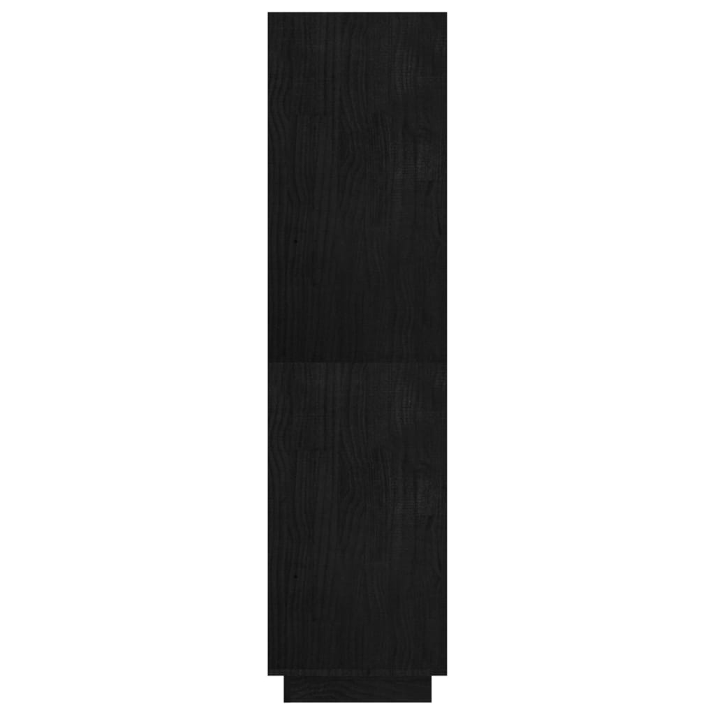 Book Cabinet/Room Divider Black 80x35x135 cm Solid Pinewood
