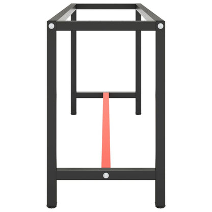 Work Bench Frame Matte Black and Matte Red 170x50x79 cm Metal