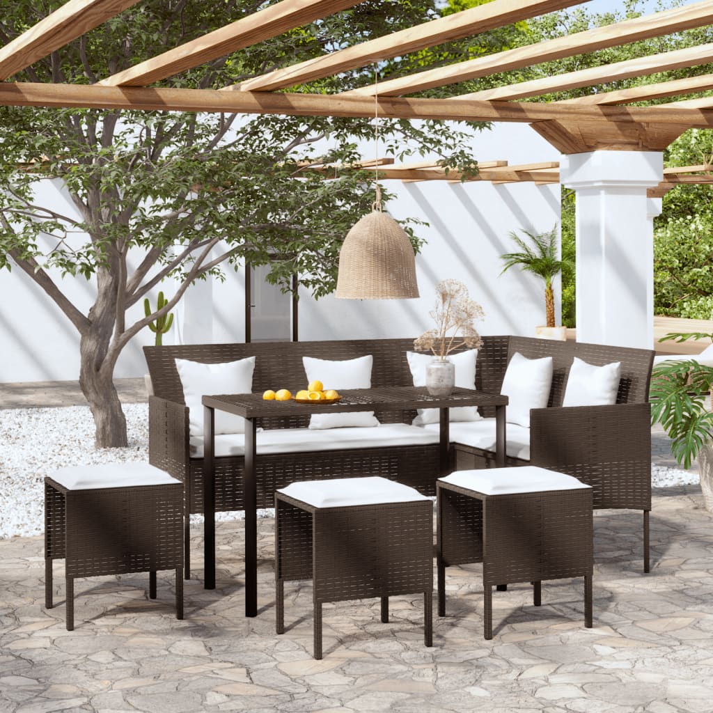 Couch Sofa Set | Brown, Cream White