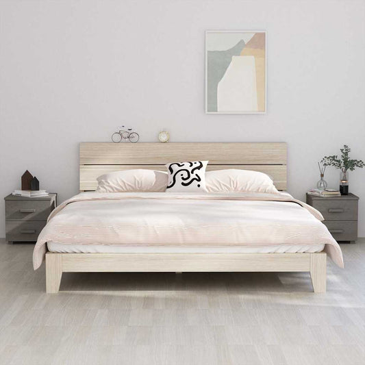 Bedside Cabinets"HAMAR"2 pcs Light Grey 40x35x44,5cm Solid Wood