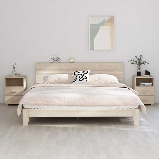 Bedside Cabinets"HAMAR"2 pcs Honey Brown 40x35x62 cm Solid Wood