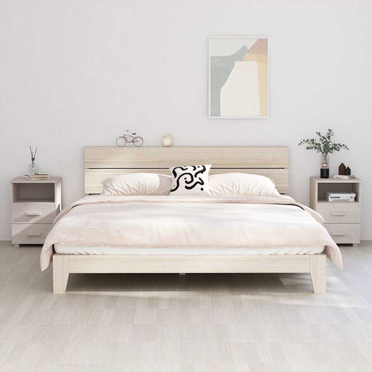 Bedside Cabinets"HAMAR"2 pcs White 40x35x62 cm Solid Wood