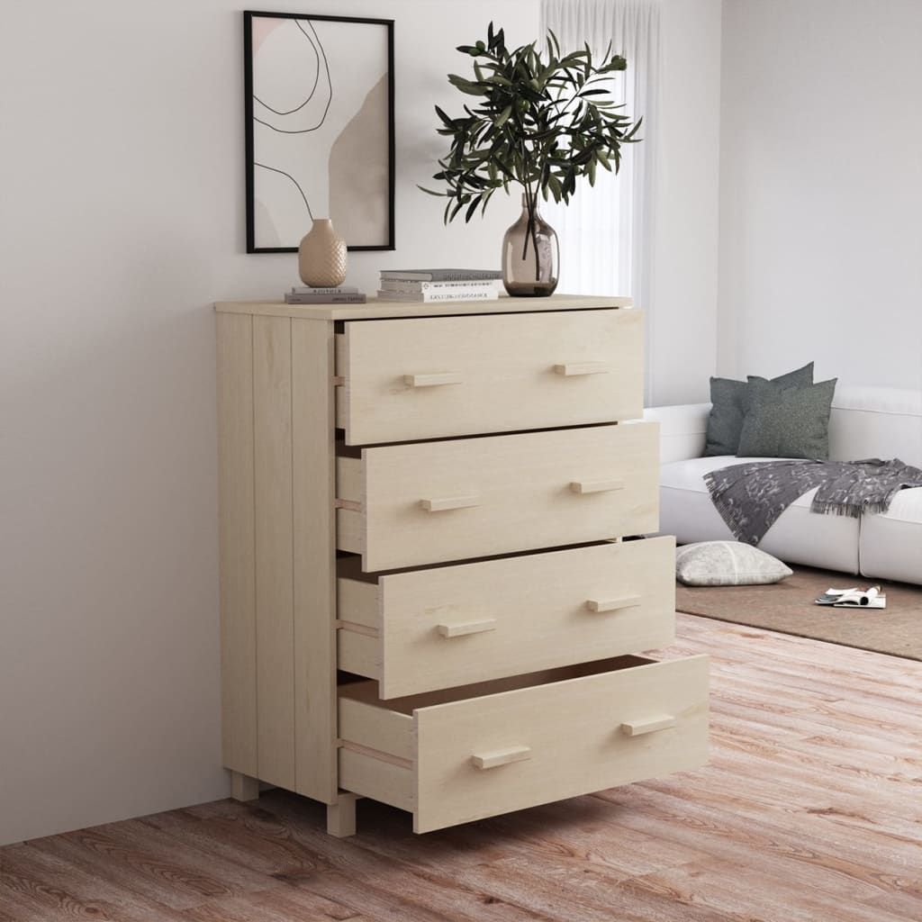 Sideboard HAMAR Honey Brown 79x40x103.5 cm Solid Wood Pine
