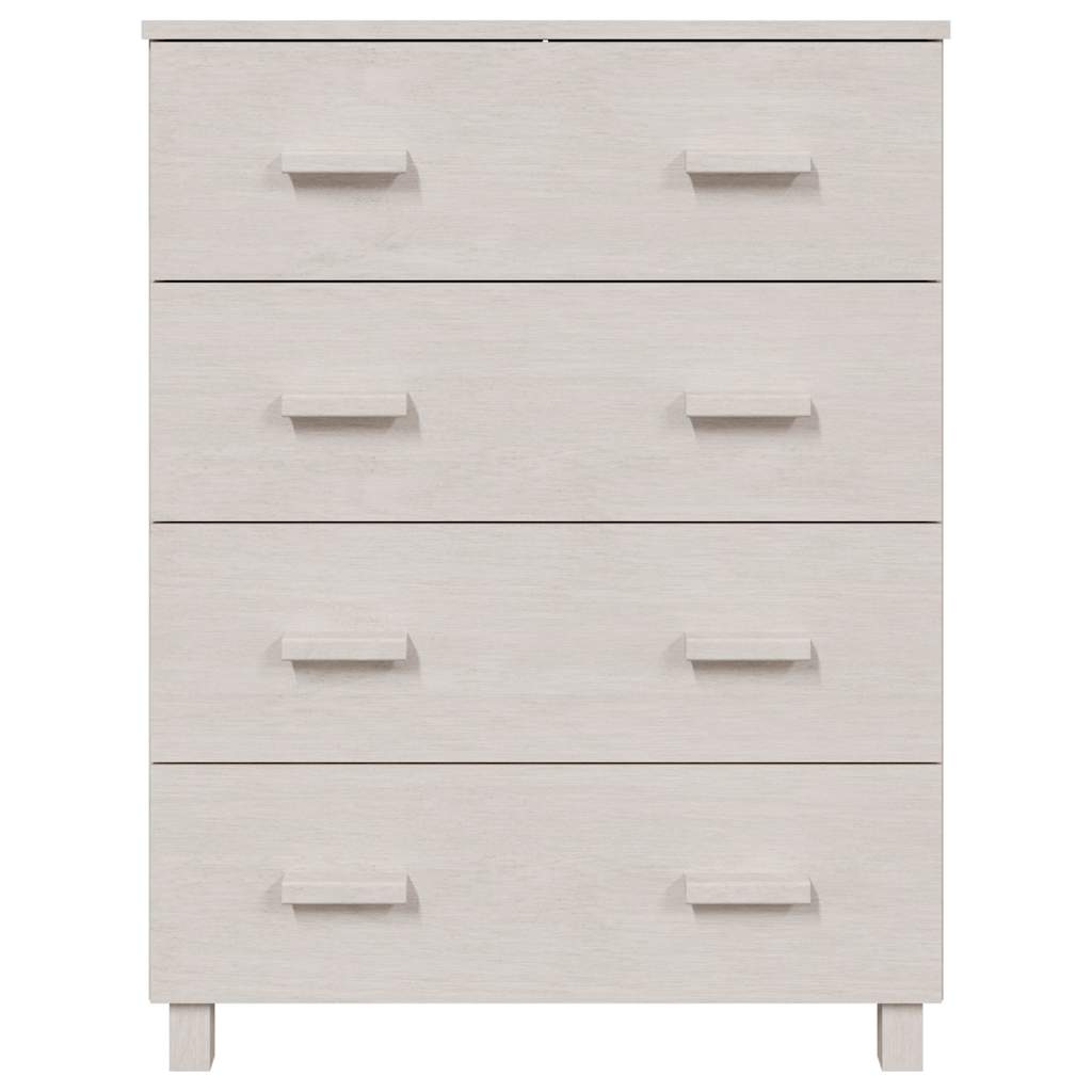 Sideboard "HAMAR" White 79x40x103,5 cm Solid Wood Pine