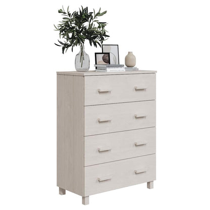 Sideboard "HAMAR" White 79x40x103,5 cm Solid Wood Pine