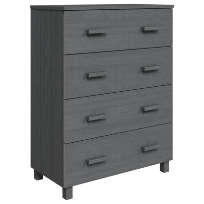Sideboard HAMAR Dark Grey 79x40x103.5 cm Solid Wood Pine