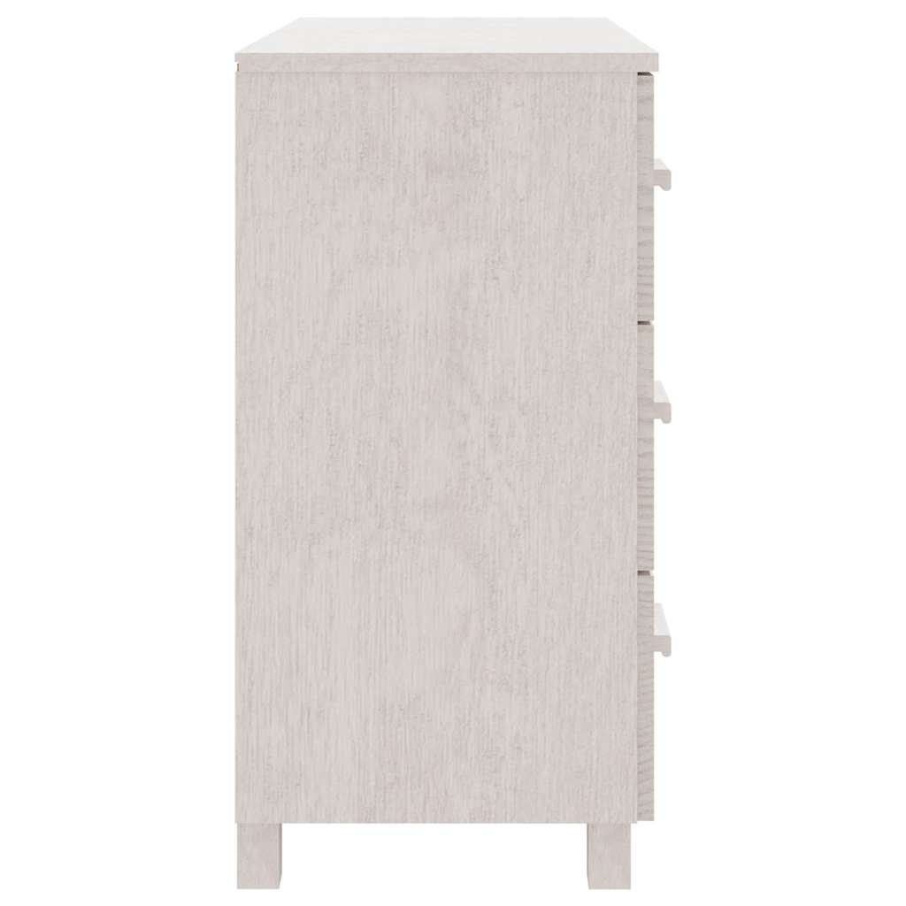 Sideboard "HAMAR" White 90x40x80 cm Solid Pinewood