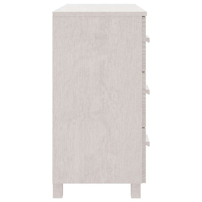 Sideboard "HAMAR" White 90x40x80 cm Solid Pinewood