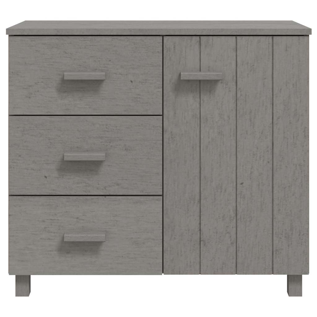 Sideboard "HAMAR" Light Grey 90x40x80 cm Solid Pinewood
