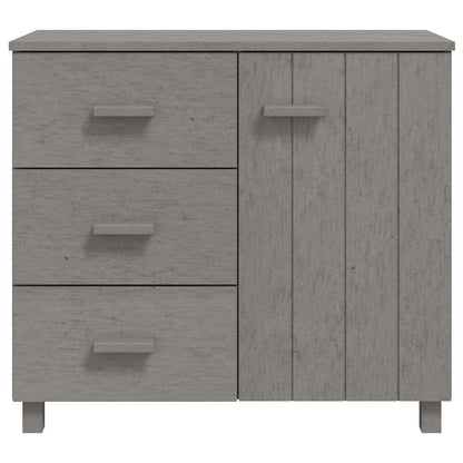 Sideboard "HAMAR" Light Grey 90x40x80 cm Solid Pinewood