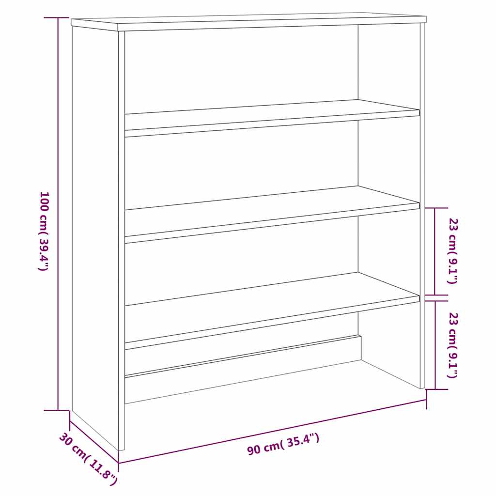 Top for Highboard"HAMAR" Dark Grey 90x30x100cm Solid Wood Pine