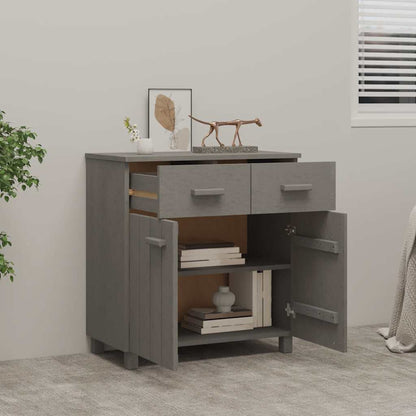 Sideboard HAMAR Light Grey 79x40x80 cm Solid Wood Pine