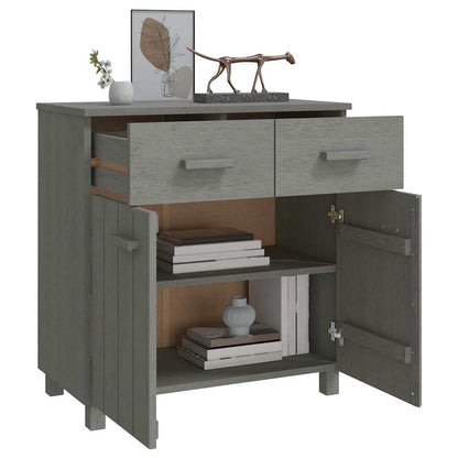 Sideboard HAMAR Light Grey 79x40x80 cm Solid Wood Pine