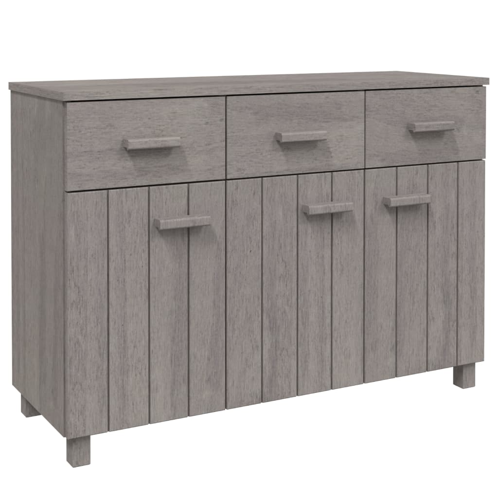 Sideboard HAMAR Light Grey 113x40x80 cm Solid Wood Pine