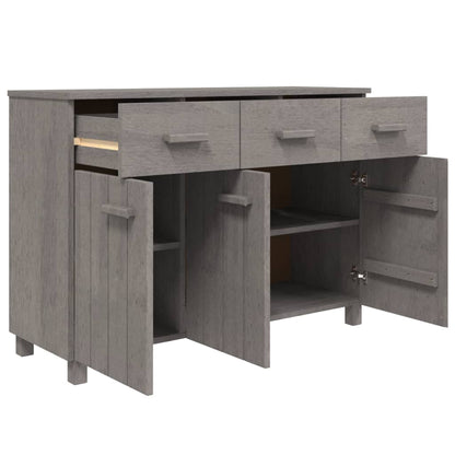 Sideboard HAMAR Light Grey 113x40x80 cm Solid Wood Pine