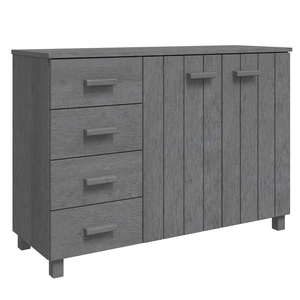 Sideboard "HAMAR" Dark Grey 113x40x80 cm Solid Wood Pine