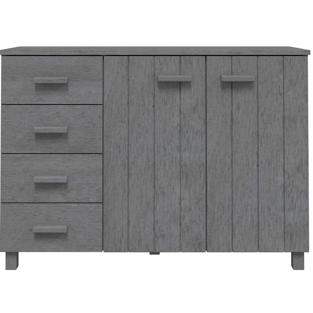 Sideboard "HAMAR" Dark Grey 113x40x80 cm Solid Wood Pine