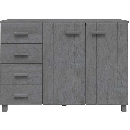 Sideboard "HAMAR" Dark Grey 113x40x80 cm Solid Wood Pine