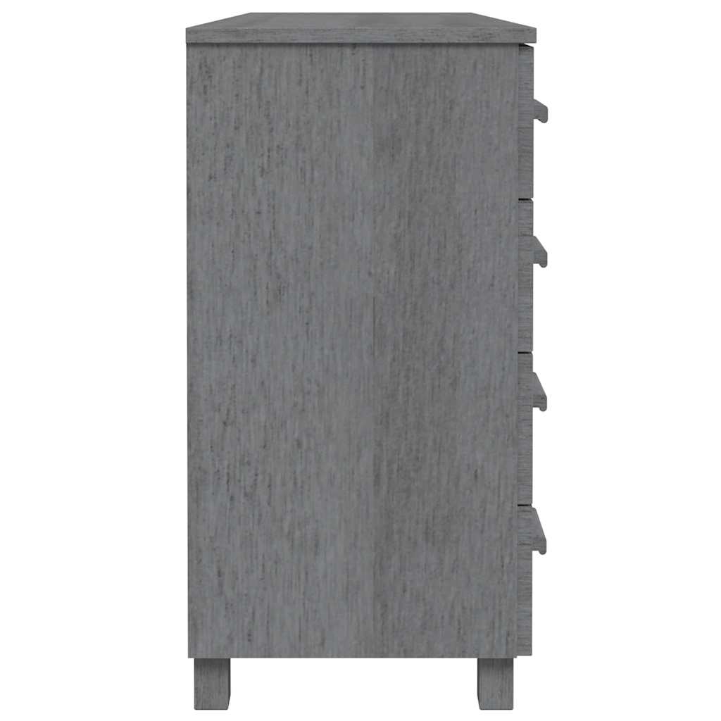Sideboard "HAMAR" Dark Grey 113x40x80 cm Solid Wood Pine