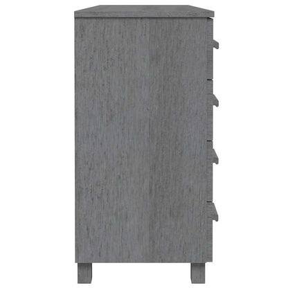 Sideboard "HAMAR" Dark Grey 113x40x80 cm Solid Wood Pine