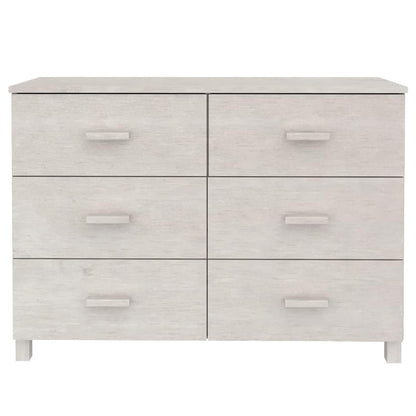 Sideboard "HAMAR" White 113x40x80 cm Solid Wood Pine