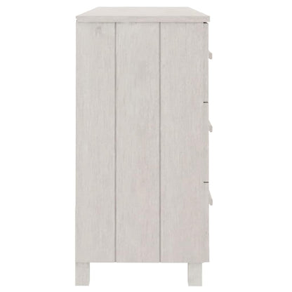 Sideboard "HAMAR" White 113x40x80 cm Solid Wood Pine