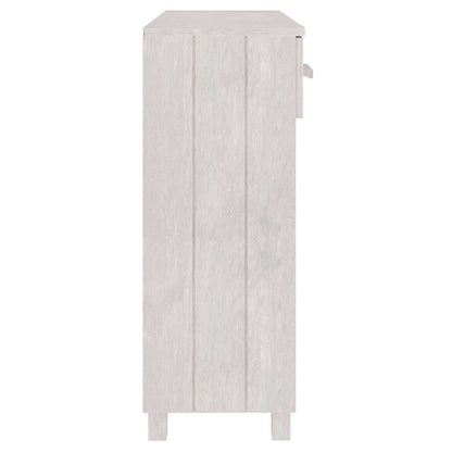 Console Table "HAMAR" White 90x35x90 cm Solid Wood Pine
