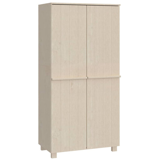 Wardrobe | Honey brown | Solid pinewood, MDF | 89 x 50 x 180 cm