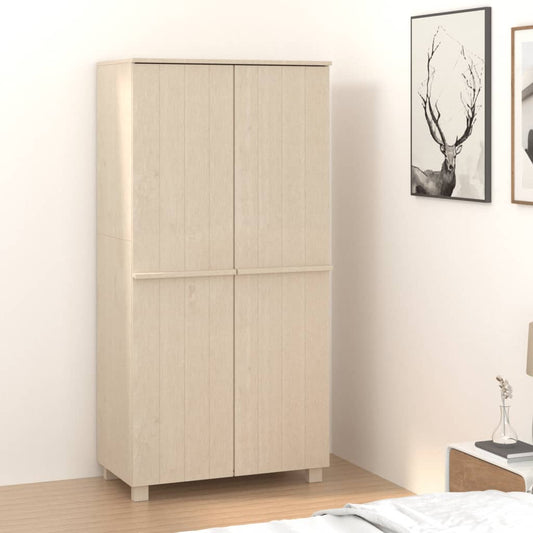 Wardrobe | Honey brown | Solid pinewood, MDF | 89 x 50 x 180 cm