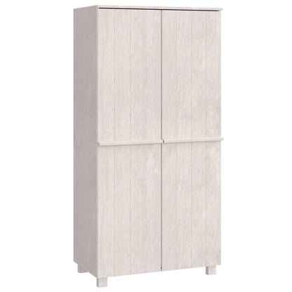 Wardrobe HAMAR White 89x50x180 cm Solid Wood Pine