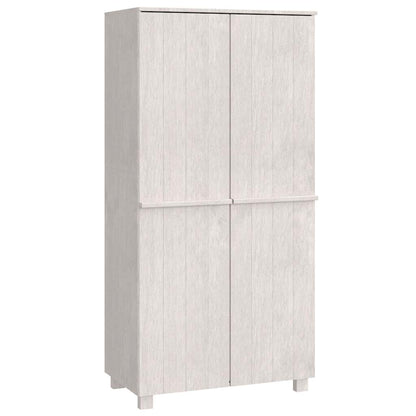 Wardrobe "HAMAR" White 89x50x180 cm Solid Wood Pine