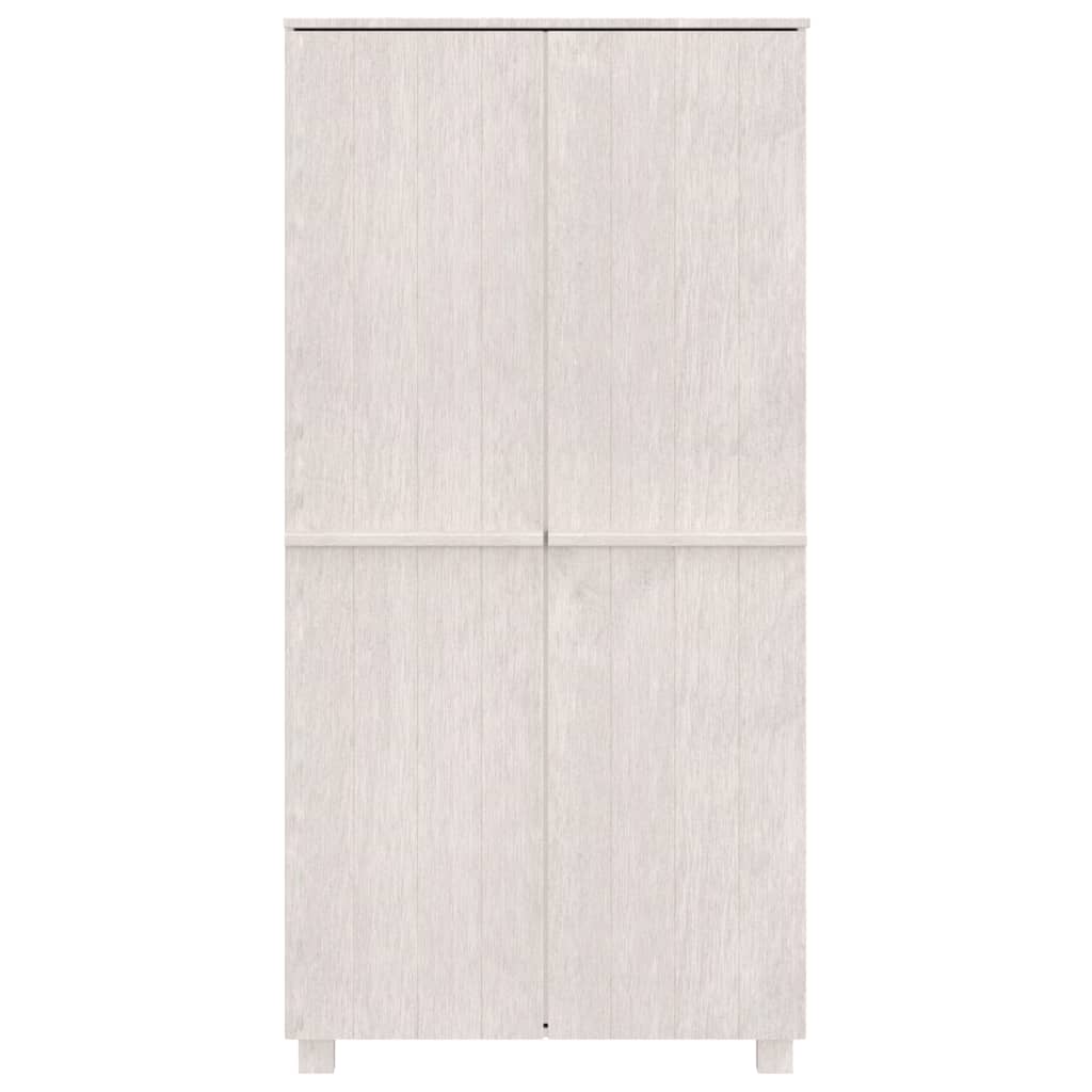 Wardrobe HAMAR White 89x50x180 cm Solid Wood Pine