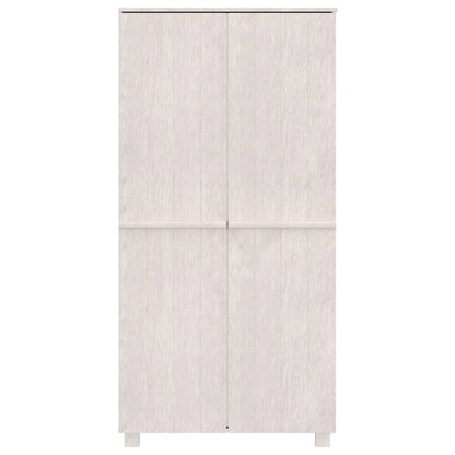 Wardrobe HAMAR White 89x50x180 cm Solid Wood Pine