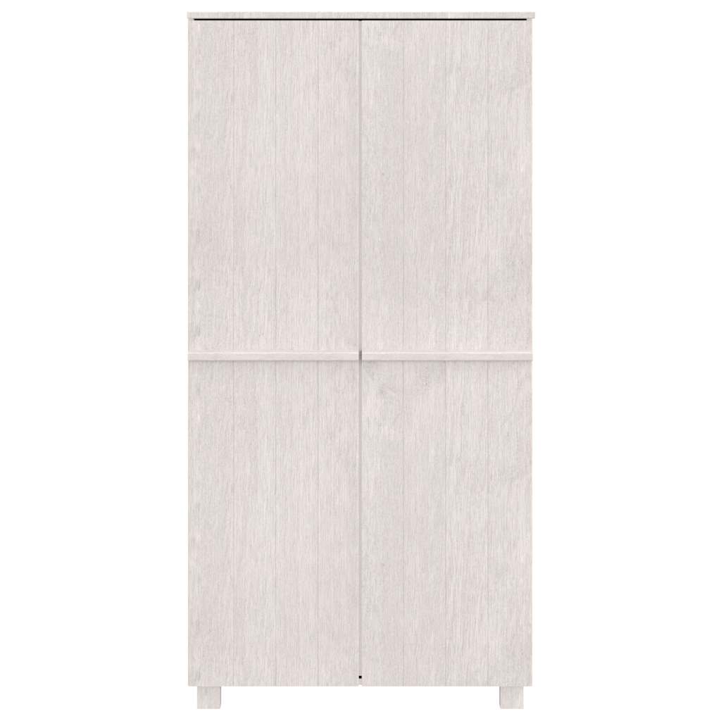 Wardrobe "HAMAR" White 89x50x180 cm Solid Wood Pine